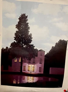 Stampa vintage René Magritte ""L'impero delle luci"" 28,5""×22,5"" Shorewood anni '70 - Foto 1 di 11