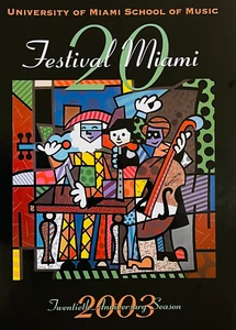 Poster Romero Britto ""20 Anniversary Season Festival Miami - Foto 1 di 1