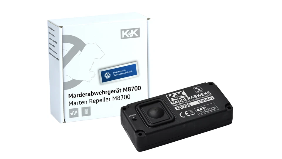 Original VW Marder-Abwehranlage K&K M8700 Ultraschall Batteriebetrieb 000054650E - Bild 1 von 1