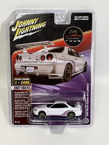 2000 Nissan Skyline GTR BNR34 JVK Toys Exclusive 1:64 Johnny Lightning JLCP7411 - Picture 1 of 4