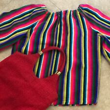 Small Handwoven top blouse & Woven Handbag Guatemala