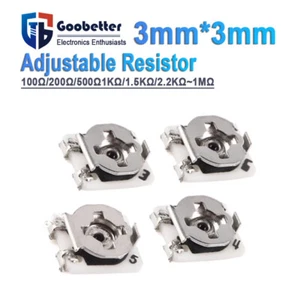 3mmx3mm Patch Adjustable Resistor Potentiometer Pot 100/200/500Ω~1MΩ - Picture 1 of 8