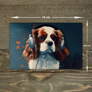 King Charles Spaniel Chopping Board Glass Cutting Board Kitchen Worktop Saver - Picture 1 of 5