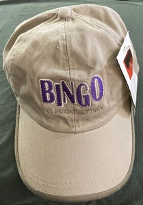 NUEVO Bingo Colorado Lotería Sombrero Béisbol Caqui Marrón Púrpura LOTTO GORRA AMÉRICA - Imagen 1 de 9