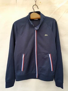 Vintage Lacoste Live Jacke Herren Large Dunkelblau Tennis Training Warmup - Bild 1 von 14