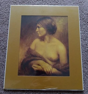 Vintage Evelyn Embry Kunstdruck Genevieve mattiert, aber nicht gerahmt Brandneu in Verpackung - Bild 1 von 2