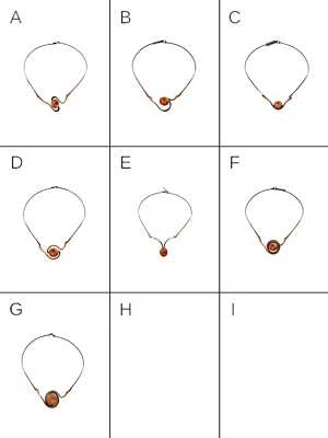 Collana rigida occhio di santa lucia montata su rame portafortuna MALOCCHIO - Immagine 1 di 2