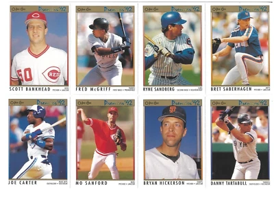 Lote de 8 tarjetas de béisbol 1992 O PEE CHEE MLB impresas en Canadá   Foto 1 de 2
