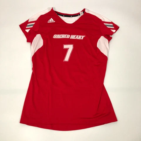 Adidas Sacred Heart Pioneers Womens Jersey M Medium Climacool Volleyball Red #7 Cover