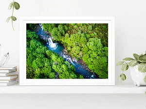 Tawhai Falls In Tongariro Park Glass Framed Wall Art, Ready to Hang - Bild 1 von 6