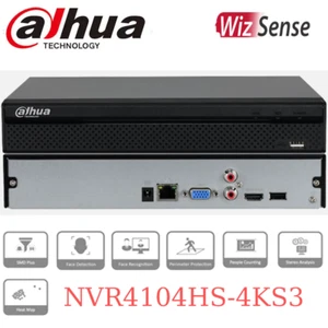 Grabadora de video en red Dahua Original NVR4104HS-4KS3 4 CANALES 4K 12 MP NVR Sin PoE SMD+ - Imagen 1 de 7