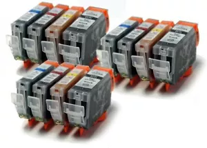 CLI8 + PGI5BK - 12 cartuchos de tinta de impresora compatibles CL18 / PG15 CLI-8 / PGI-5 - Imagen 1 de 1