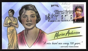 Scott 3896 37c Marian Anderson Black Heritage Hand Painted FDC by Bevil 114/175 - Picture 1 of 1