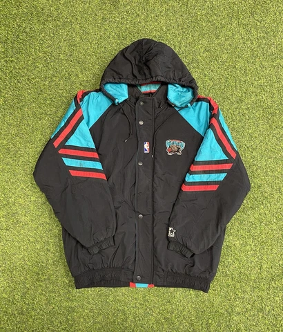 Vintage 90s Starter Vancouver Grizzlies Puffer Jacket Parka Mens Large RARE NBA Cover
