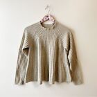 REBECCA TAYLOR Varigated Ribbed Wool & Cashmere Knit Mock Swing Sweater! XS