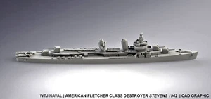 3x 1:1800 USS Stevens 1942 - Picture 1 of 1