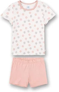 Sanetta 232567 Mädchen Schlafanzug Pyjama Shorty Nachthemd Punkte gepunktet rosa - Bild 1 von 2