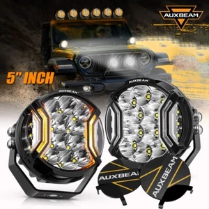 AUXBEAM 2PCS 5"inch LED Driving Work Light Spot Pods Double Side Shooter DRL - Imagen 1 de 12