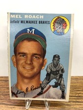 1954 Topps #181, Mel Roach Rookie, of the Milwaukee Braves, VG or better.