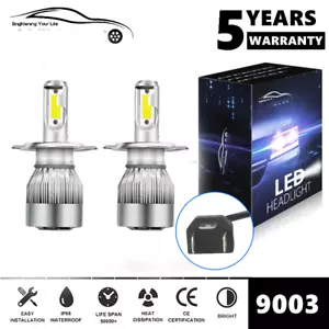9003 H4 LED Headlight Bulbs Kit 10000W 1000000LM Hi/Lo Beam Super Bright White - Bild 1 von 12