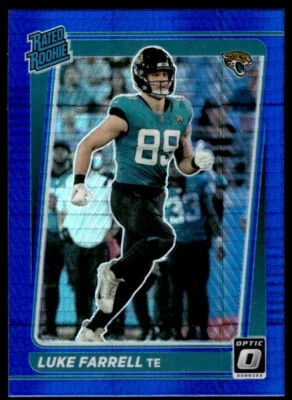 2021 Donruss Optic BLUE PRIZM Luke Farrell - Rookie Jacksonville Jaguars #287 - Image 1 of 2