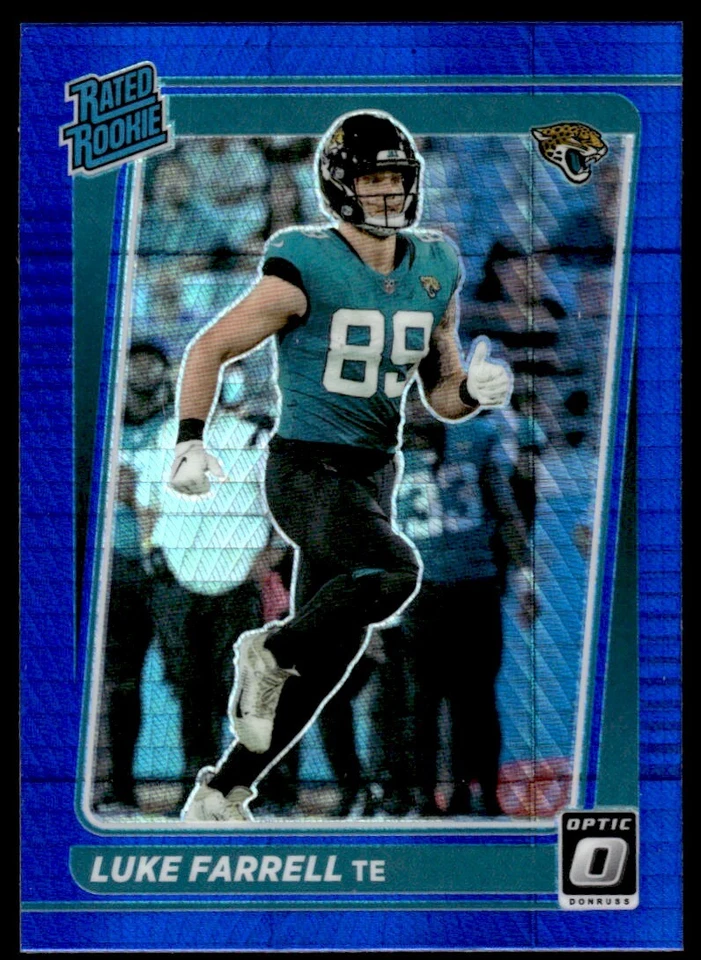 2021 Donruss Optic BLUE PRIZM Luke Farrell - Rookie Jacksonville Jaguars #287 - Image 1 of 2