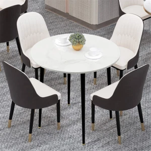 Carrara Marble Kitchen Dining Table Compact Bistro Table Restaurant Living Room - Picture 1 of 18