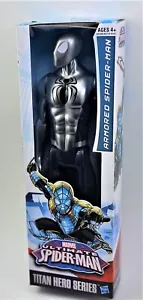 MARVEL TITAN HERO 1:6 ARMORED SPIDERMAN FIGURE 2014 SILVER 3252B HASBRO - Imagen 1 de 3
