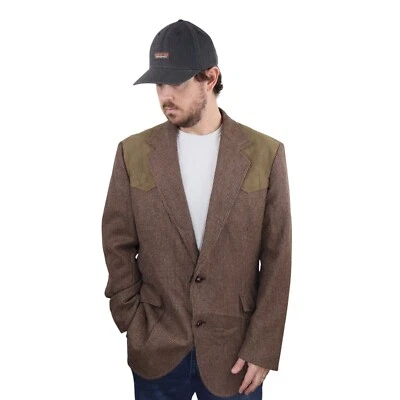 Abrigo Chaqueta Blazer Occidental Pendleton Tweed Lana De Colección Para Hombre 44 Largo Hecho en EE. UU. Foto 1 de 4