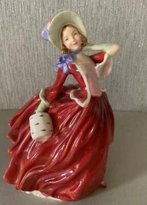 MUÑECA FIGURA DAMA ROYAL DOULTON CHINA BRISAS DE OTOÑO HN 1934 MODELO TEMPRANO PERFECTO - Imagen 1 de 8