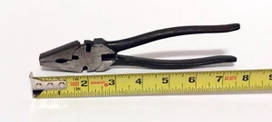 Vintage BOK Henry Boker ? Lineman Pliers w/ Wire Cutters Knurled Handles NICE! - Picture 1 of 11