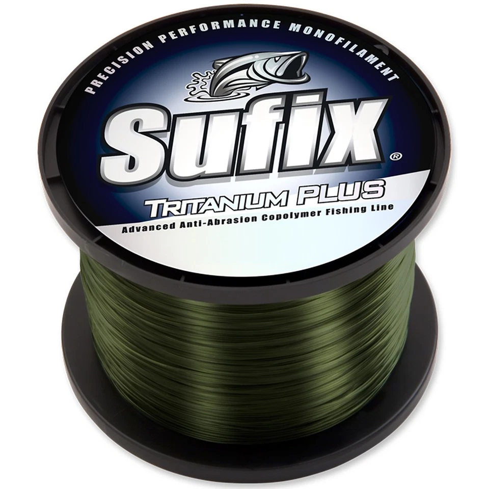 Línea de pesca monofilamento Sufix 696 Tritanium Plus carrete de 1/4 lb 14 lb verde oscuro Foto 1 de 1