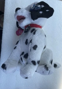 Disney 102 Dalmatiner Domino Plüsch Welpe Hund schwarz weiß rot Halsbandanhänger Original - Bild 1 von 7