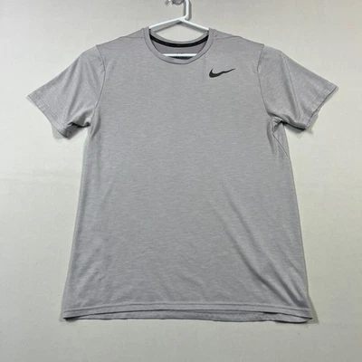 Nike Running Shirt Grey Dri-Fit Lightweight Gym Training Tee Mens Medium M - Image 1 of 4
