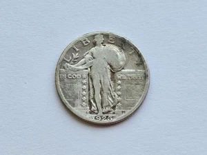 Cuarto de plata fino Standing Liberty 1926-D 181113 - Imagen 1 de 2