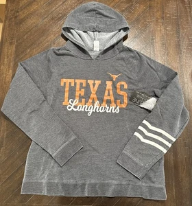 Texas Longhorns Women’s XL Lightweight Pullover Hooded Sweatshirt Gray NWT - Picture 1 of 7