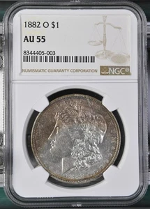 1882-O Morgan Dollar NGC zertifiziert AU55 - Bild 1 von 2