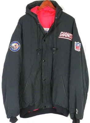 New York GIANTS Vintage 90's STARTER Hooded Insulated Parka Jacket Men's XXL - Image 1 of 4