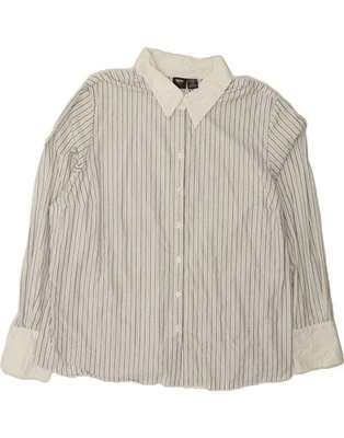 Женская эластичная рубашка MOSSIMO США 24 4XL серая в полоску хлопок CO66 - Изображение 1 из 4