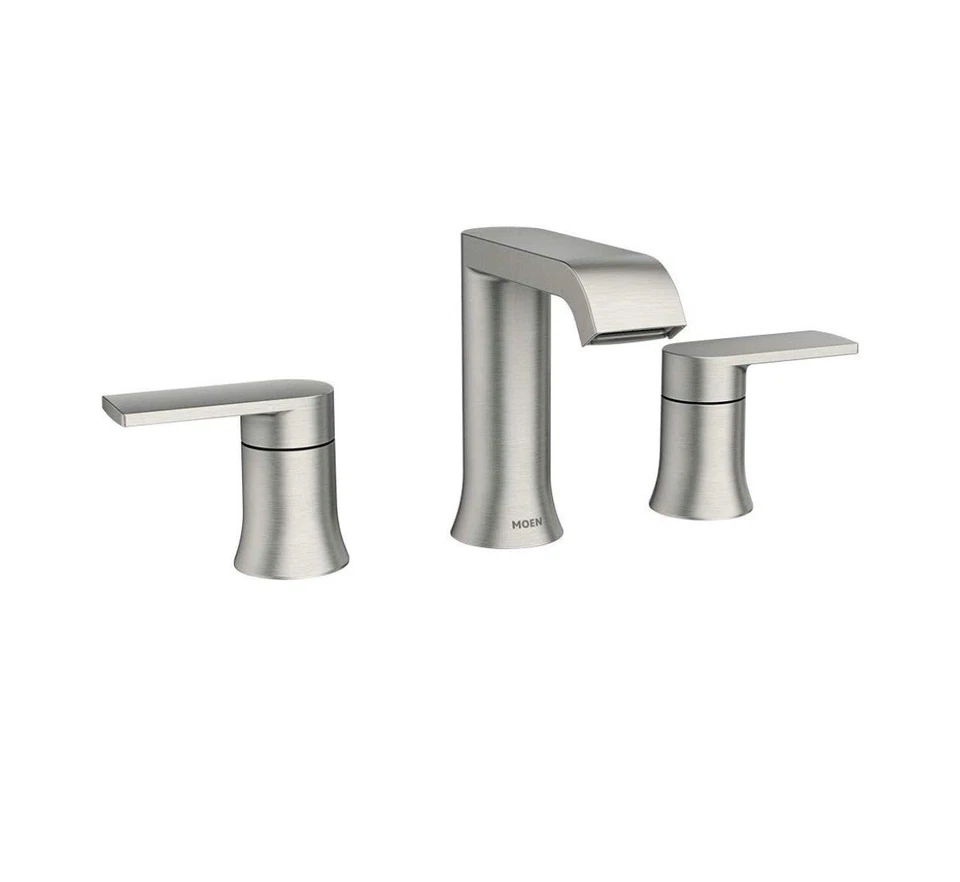 Grifo de baño Moen 84763SRN Genta de 2 manijas en níquel cepillado resistente a manchas Foto 1 de 1