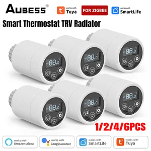 Tuya Zigbee Smart Thermostat TRV Radiator Valve Programmable For Alexa Google - Picture 1 of 17