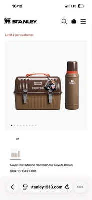 Conjunto de lancheira e garrafa térmica STANLEYXPOST MALONE edição limitada nunca usado na caixa - Imagem 1 de 4