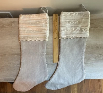 2 рождественских чулка Angelique Pottery Barn - Изображение 1 из 4