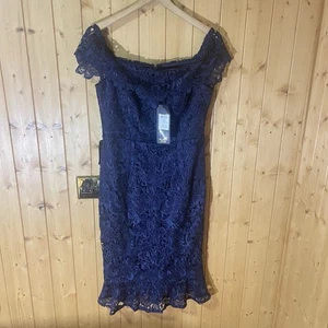 LIPSY Women Short Dress Size 12 Navy. - Picture 1 of 13