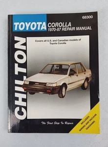 Toyota Corolla 1970-1987 Repair Manual, Shop Service Chilton Books - Foto 1 di 3