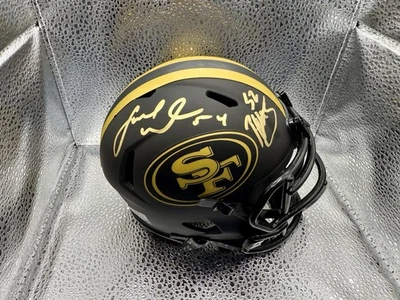 ¡Minicasco autografiado por Fred Warner y Patrick Willis de los 49ers! HOF All Pros Foto 1 de 4