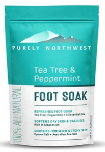 Epsom Salt Tea Tree Foot Soak-Toenail Repair, Softens Thick Calluses & Corns, St - Picture 1 of 12