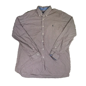 Ralph Lauren XL Button Down Hemd 100% Baumwolle Streifen Classic Fit Langarm - Bild 1 von 9