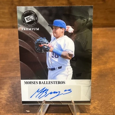 MOISES BALLESTEROS Auto RC # /49 2024 Leaf Press Pass Premium Retro Brite RA-MB1 - Image 1 of 2