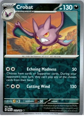 Crobat - Uncommon - SV04: Paradox Rift - 112/182 - NM - Reverse Holo - Image 1 of 2